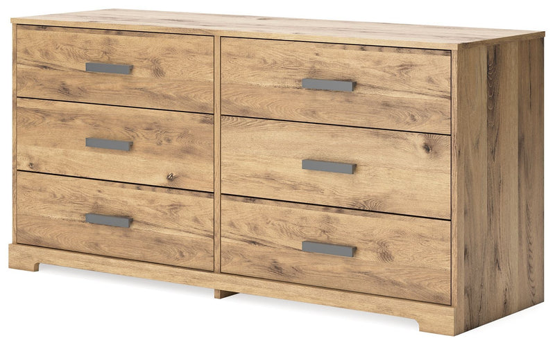 Larstin - Brown - Six Drawer Dresser-Washburn's Home Furnishings