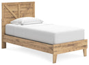 Larstin - Brown - Twin Crossbuck Panel Platform Bed-Washburn's Home Furnishings