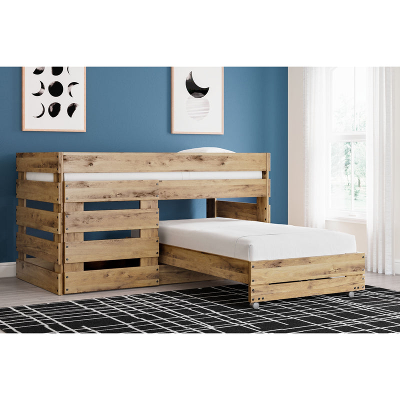 Larstin - Brown - Twin Over Twin Loft Bed-Washburn's Home Furnishings