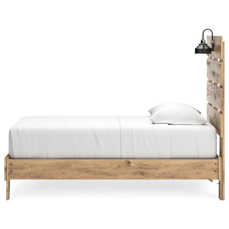 Larstin - Brown - Twin Panel Platform Bed-Washburn's Home Furnishings