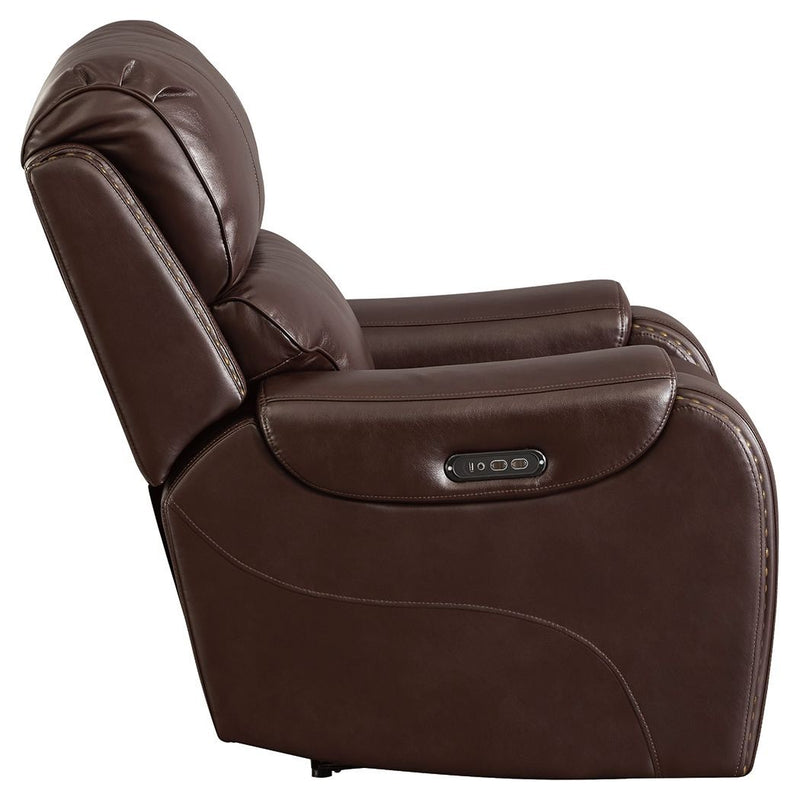 Latimer - Brown - Pwr Recliner/adj Headrest-Washburn's Home Furnishings