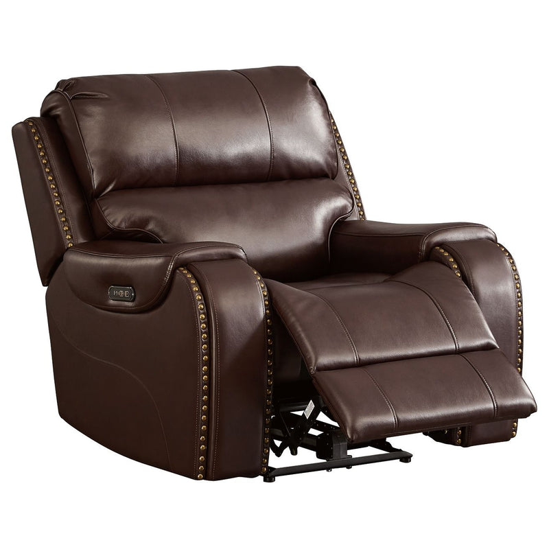 Latimer - Brown - Pwr Recliner/adj Headrest-Washburn's Home Furnishings