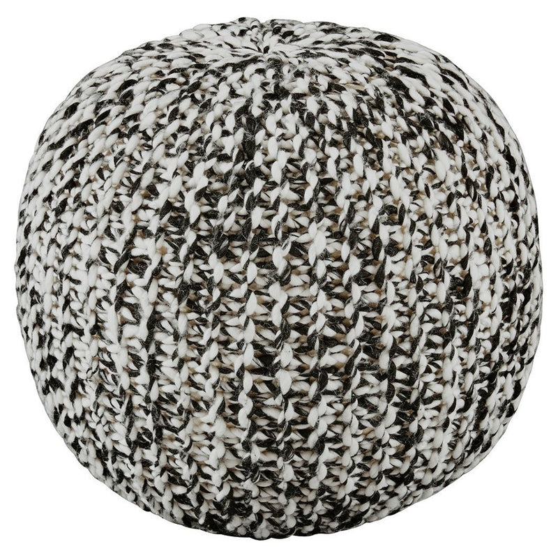 Latricia - Black/white - Pouf-Washburn's Home Furnishings