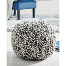 Latricia - Black/white - Pouf-Washburn's Home Furnishings