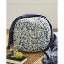 Latricia - Blue/white - Pouf-Washburn's Home Furnishings