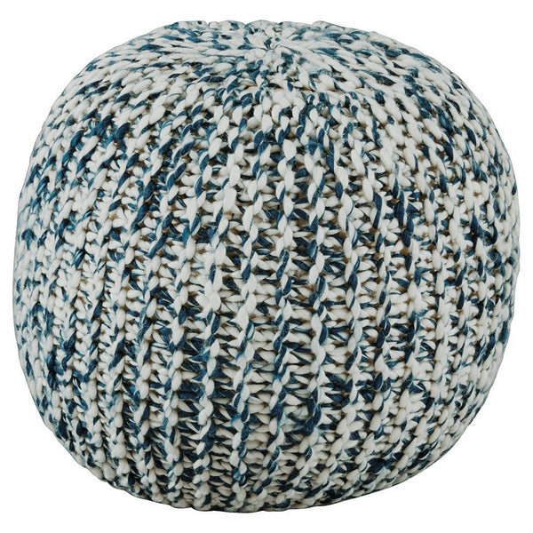 Latricia - Blue/white - Pouf-Washburn's Home Furnishings