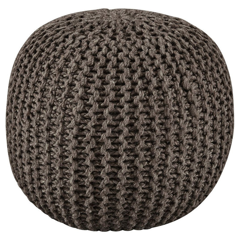 Latricia - Charcoal - Pouf-Washburn's Home Furnishings