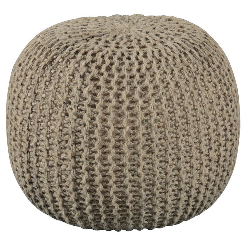 Latricia - Natural - Pouf-Washburn's Home Furnishings