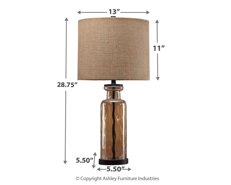 Laurentia - Champagne - Glass Table Lamp (1/cn)-Washburn's Home Furnishings