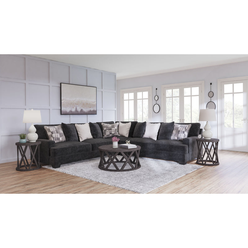 Lavernett - Charcoal - Left Arm Facing Sofa 3 Pc Sectional-Washburn's Home Furnishings