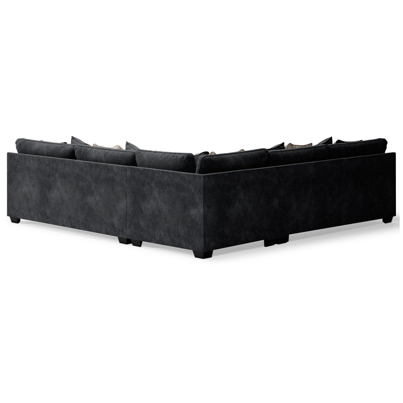 Lavernett - Charcoal - Left Arm Facing Sofa 3 Pc Sectional-Washburn's Home Furnishings