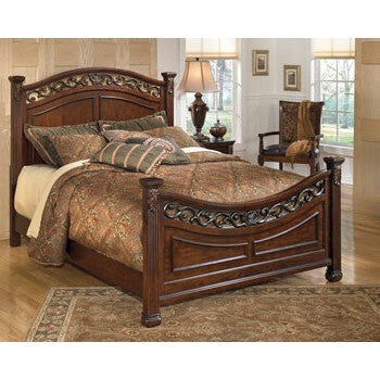 Leahlyn - Warm Brown - King Panel Bed-Washburn's Home Furnishings