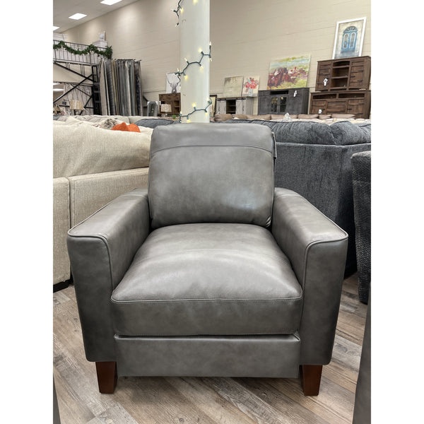 Leather Italia Chino Chair in Grey-Washburn's Home Furnishings