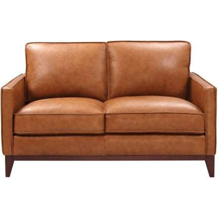 Leather Italia Newport Loveseat in Camel-Washburn's Home Furnishings