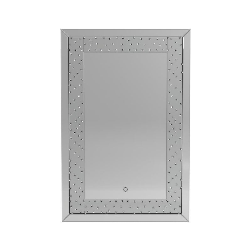 Led Lighting Frame Mirror - Pearl Silver-Washburn's Home Furnishings