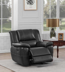 Lee - Motion Glider Recliner - Black-Washburn's Home Furnishings