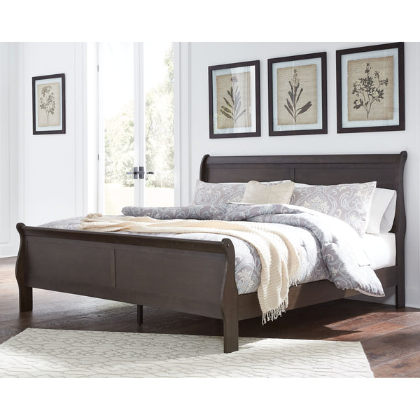 Leewarden - Dark Brown - California King Sleigh Bed-Washburn's Home Furnishings