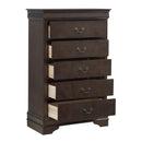 Leewarden - Dark Brown - Five Drawer Chest-Washburn's Home Furnishings