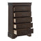 Leewarden - Dark Brown - Five Drawer Chest-Washburn's Home Furnishings