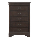 Leewarden - Dark Brown - Five Drawer Chest-Washburn's Home Furnishings