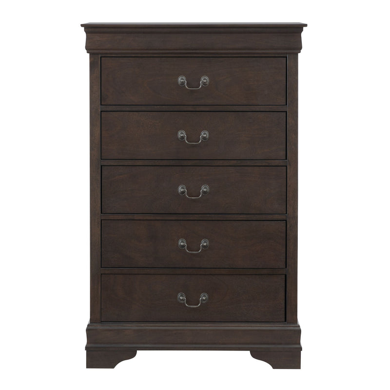 Leewarden - Dark Brown - Five Drawer Chest-Washburn's Home Furnishings