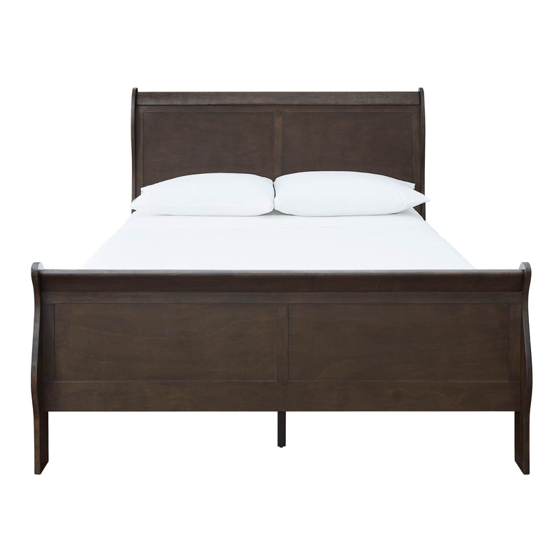 Leewarden - Dark Brown - Queen Sleigh Bed-Washburn's Home Furnishings