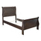 Leewarden - Dark Brown - Twin Sleigh Bed-Washburn's Home Furnishings