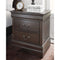 Leewarden - Dark Brown - Two Drawer Night Stand-Washburn's Home Furnishings