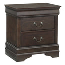 Leewarden - Dark Brown - Two Drawer Night Stand-Washburn's Home Furnishings