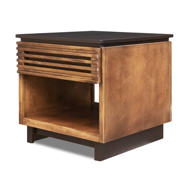 Legends Graceland End Table in Black & Bourbon-Washburn's Home Furnishings