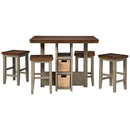 Lettner Counter Height Dining Table and Bar Stools (Set of 5)-Washburn's Home Furnishings