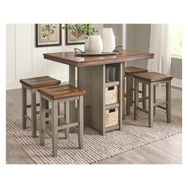 Lettner Counter Height Dining Table and Bar Stools (Set of 5)-Washburn's Home Furnishings