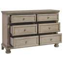 Lettner - Light Gray - Dresser - 6-drawers-Washburn's Home Furnishings