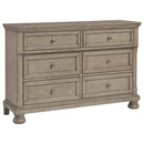 Lettner - Light Gray - Dresser - 6-drawers-Washburn's Home Furnishings