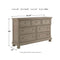 Lettner - Light Gray - Dresser - 7-drawers-Washburn's Home Furnishings