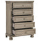 Lettner - Light Gray - Five Drawer Chest - Central Handle-Washburn's Home Furnishings