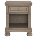 Lettner - Light Gray - One Drawer Night Stand-Washburn's Home Furnishings