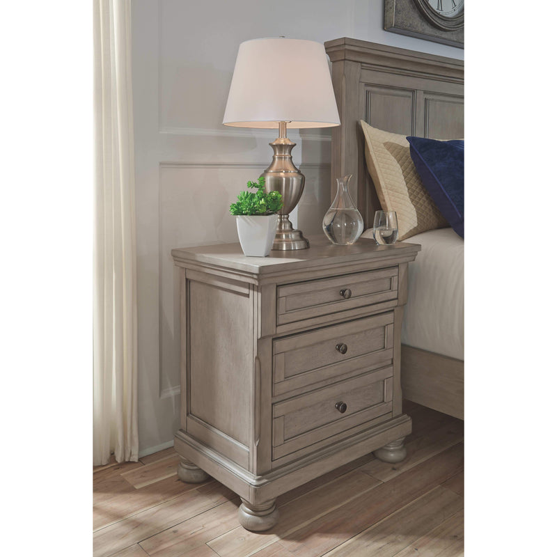 Lettner - Light Gray - Two Drawer Night Stand-Washburn's Home Furnishings