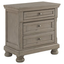 Lettner - Light Gray - Two Drawer Night Stand-Washburn's Home Furnishings