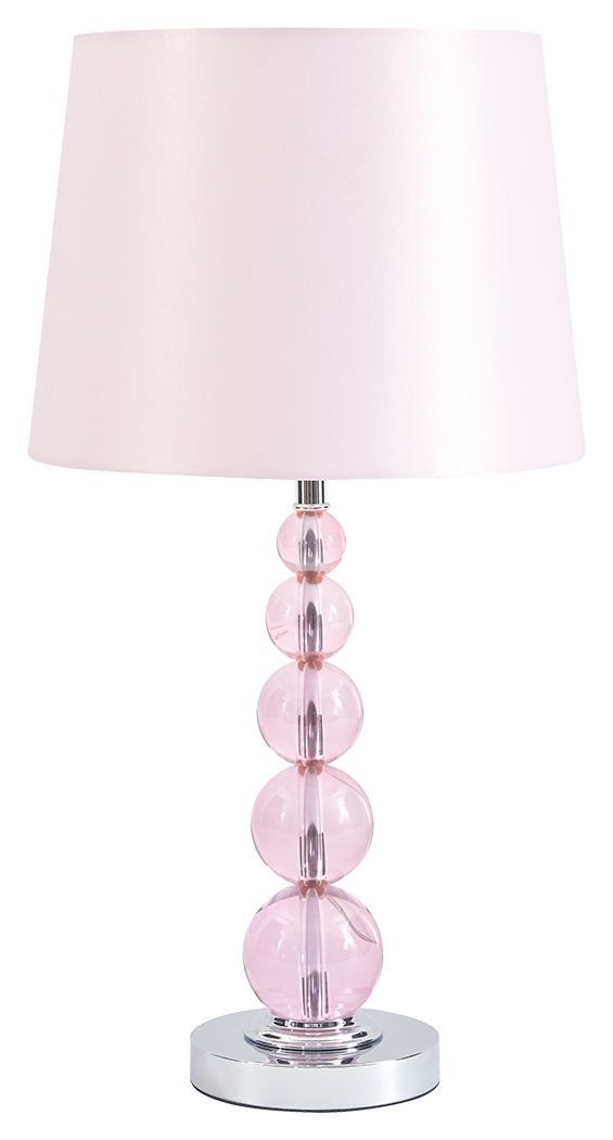 Letty - Pink - Crystal Table Lamp (1/cn)-Washburn's Home Furnishings