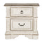 Abbey Park - 2 Drawer Night Stand w/ Charging Station-Washburn's Home Furnishings