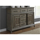 Artisan Prairie 6 Drawer, 2 Door Chesser in Wirebrushed Aged Oak-Washburn's Home Furnishings