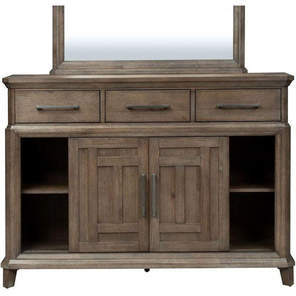 Artisan Prairie 6 Drawer, 2 Door Chesser in Wirebrushed Aged Oak-Washburn's Home Furnishings