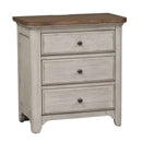 Liberty Farmhouse Reimagined - 3 Drawer Night Stand w/ Charging Station-Washburn's Home Furnishings