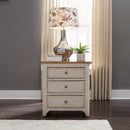 Farmhouse Reimagined - 3 Drawer Night Stand w/ Charging Station-Washburn's Home Furnishings