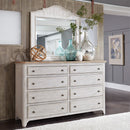 Liberty Farmhouse Reimagined - 8 Drawer Dresser & Mirror-Washburn's Home Furnishings