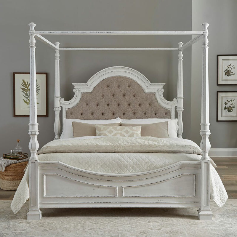 Liberty Magnolia Manor Upholstered Bedframe w/Canopy-Washburn's Home Furnishings