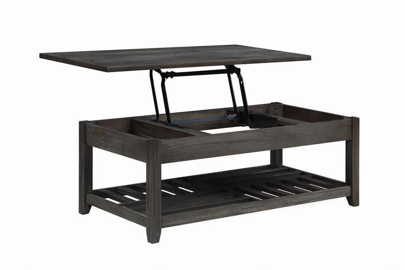 Lift Top Coffee Table With Storage - Gray-Washburn's Home Furnishings