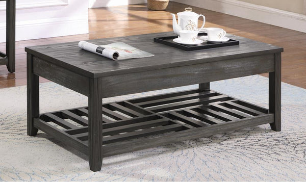 Lift Top Coffee Table With Storage - Gray-Washburn's Home Furnishings