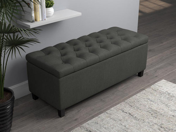 Lift Top Storage Bench - Gray-Washburn's Home Furnishings